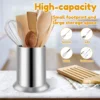 2Pcs Chopstick Holder Stainless Steel Utensil Container Large Capacity Kitchen Utensil Holder with Draining Holes Rustproof 2