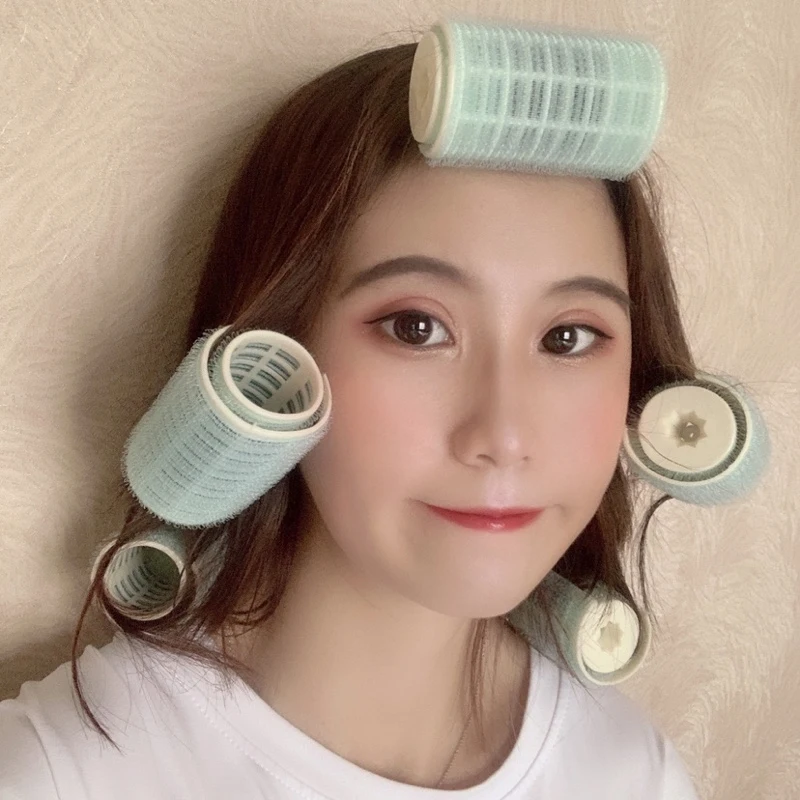 Self-Adhesive Magic Hair Roller - Portable Pink Styling Tool for Easy DIY Hairdressing