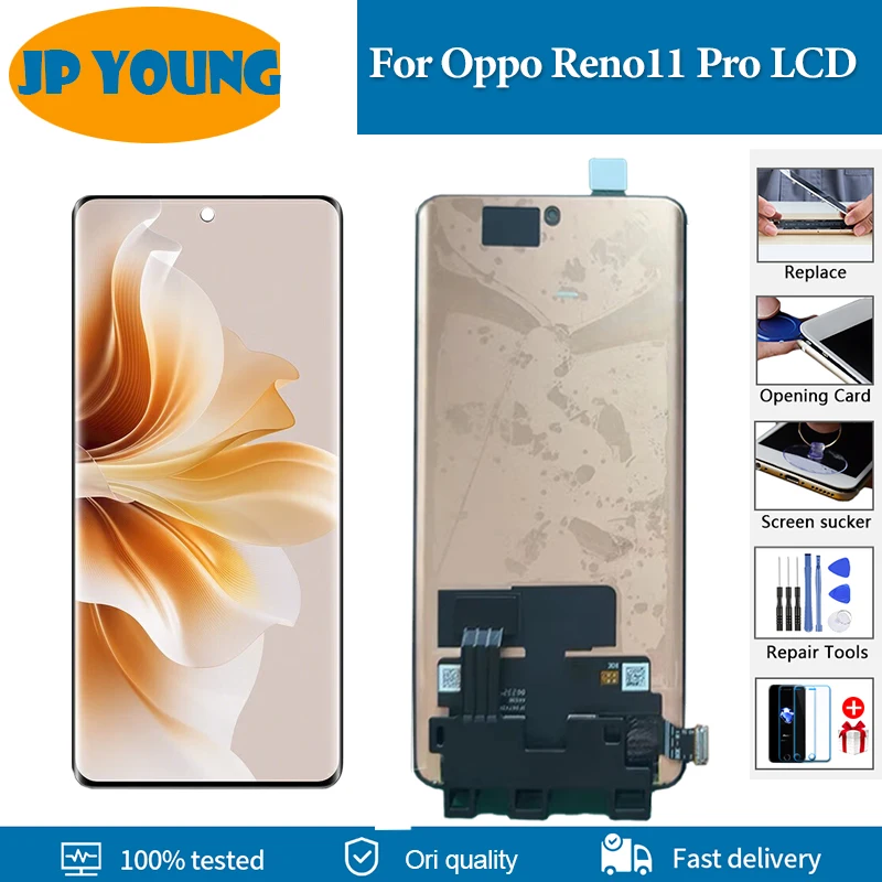 

AMOLED ЖК-дисплей с сенсорным экраном дигитайзер в сборе для Oppo Reno 11 Pro, оригинал, 6,7 ", CPH2607