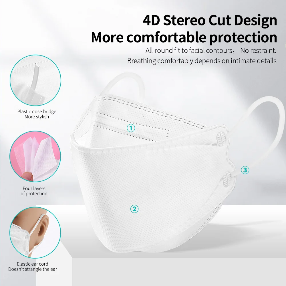 KN95 FPP2 Fish FFP2 Mask Certified Face Mask Adult Protective face mask
