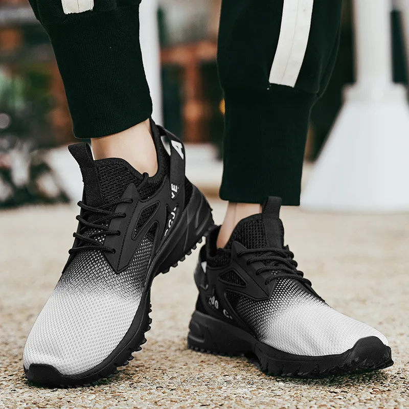 Fashion Mesh Green Athletic Shoes Men Light Professional Men's Running Sneakers Non-slip Breathable Mens Sport Shoes Size 40-47
