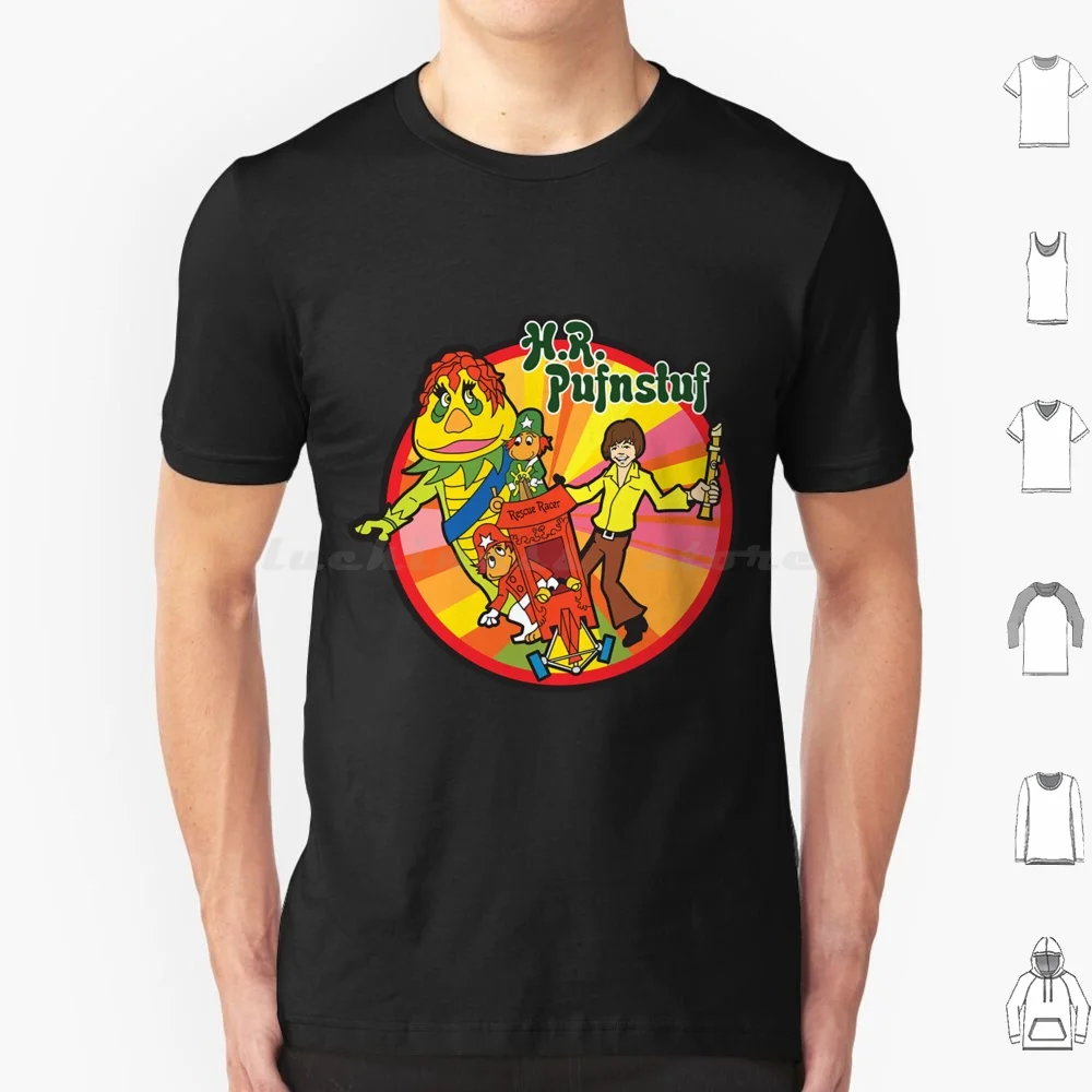 

70S H.R. Футболка Pufnstuf большого размера 100% хлопок 70S H R Pufnstuf