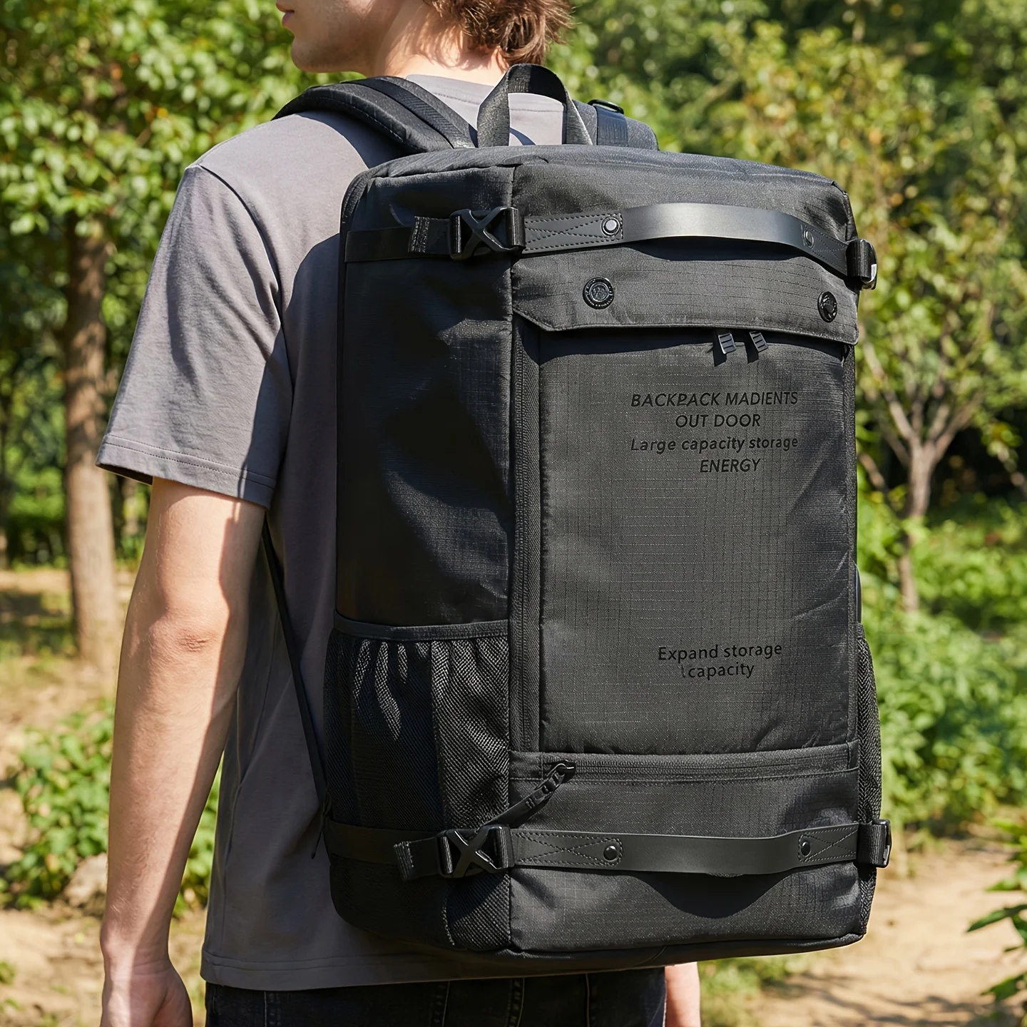 Zaino da viaggio per uomo e donna, grande zaino da cabina, borsa per oggetti personali, approvato dalle compagnie aeree, zaino per laptop da 17 pollici, borsa da lavoro - immagine 3