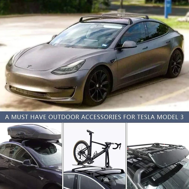 Barre Portatutto in Alluminio per Tetto Auto per Tesla Model Y e Model 3 - immagine 3