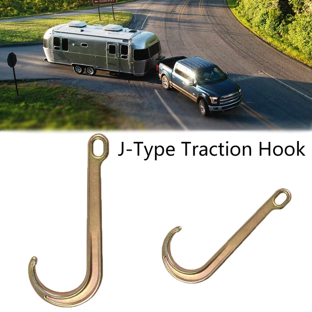 Universal Tow Truck Hook Long Handle Wrecker J Shaped Traction