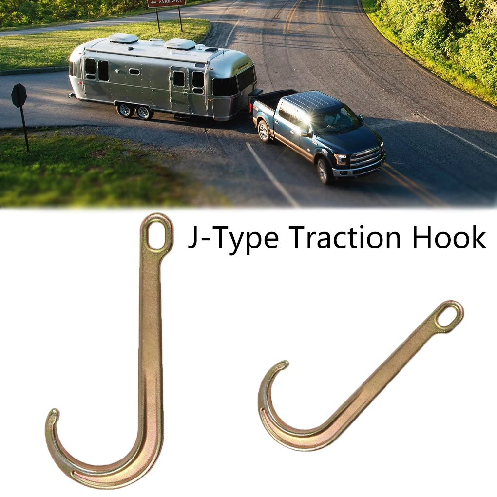 Universal Tow Truck Hook Long Handle Wrecker J Shaped Traction Hooks