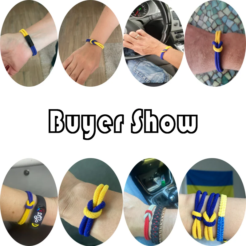 Stainless Steel Blue Yellow Ukraine Bracelet for Men and Women