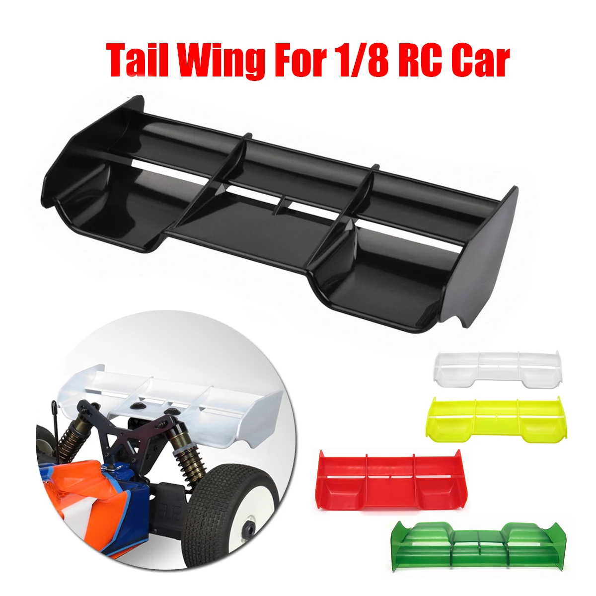 

New Plastic Tail Wing for 1/8 Nitro Electric Powered Short Course Short-Course Truck Off-road Racing Buggy Truggy RC Model Car