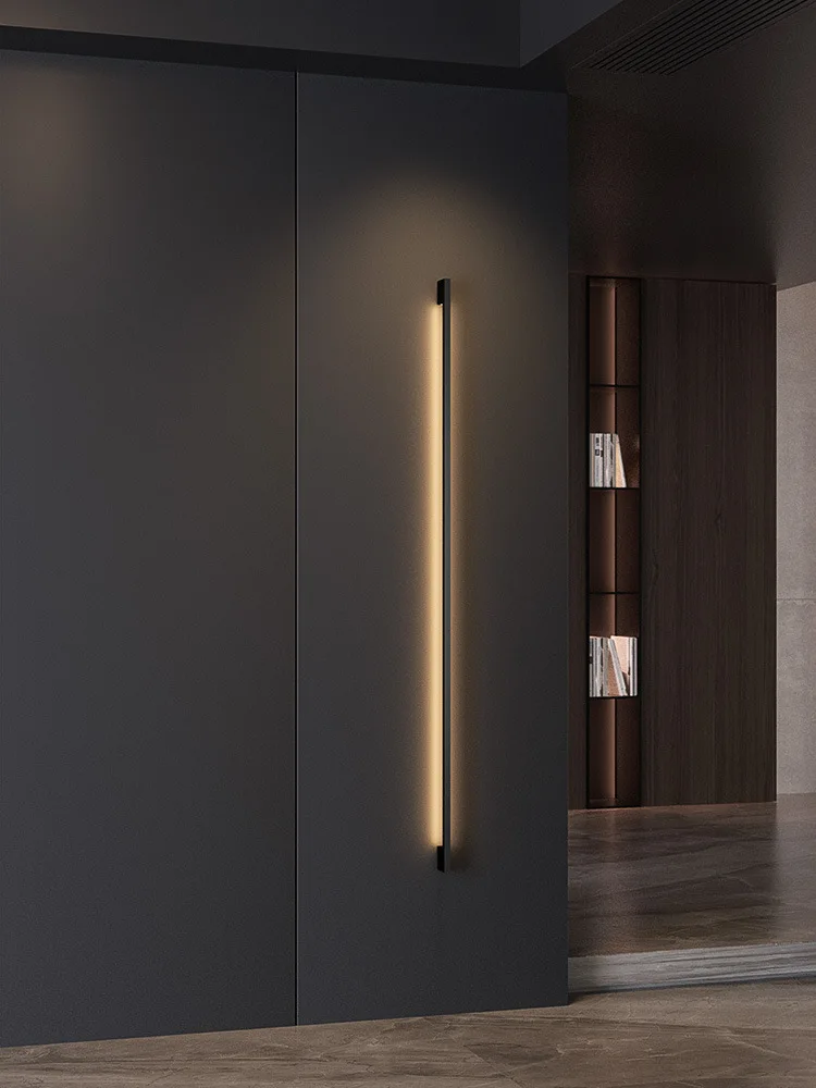 Nordic Minimalist Modern Designer 110V 220V LED Wall Lamp Living Room Hotel Aisle Corridor Bedroom Room Bedside Long Wall Light,led wall lamp