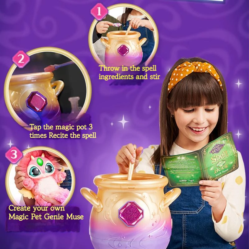 Magical Toys Pink Magic Mixies Audible Light-emitting Interactive Toys Magic  Pot Mist Pot Surprise Pet Children Christmas Gifts