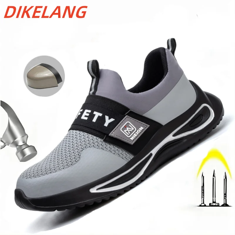 Safety Shoes New Man Puncture-Proof Work Lightweight Breathable Casual Sneaker Women Protective