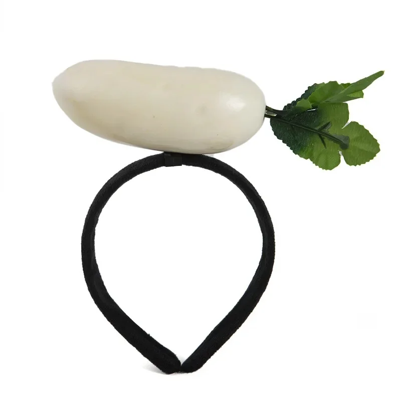Artificial White radish headband
