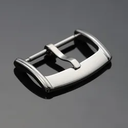 Premium Stainless Steel Watch Buckle - Polished Metal Clasp Accessory - 20mm (Silver)