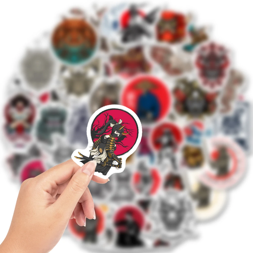 Japanese Samurai Characters Cool Waterproof Sticker Pack - Perfect for DIY Projects and Accessories