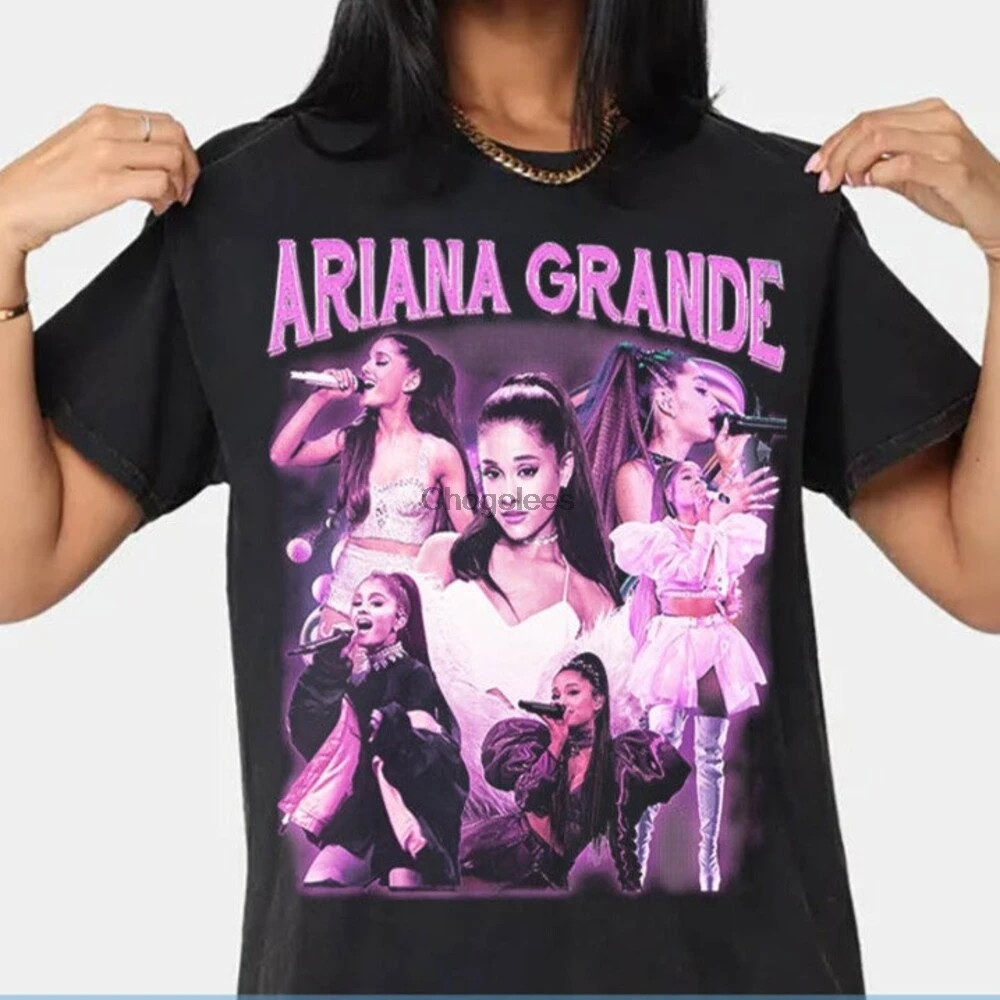 Ariana Grande Shirt Ariana Grande Vintage Tour Ariana Grande Merch Short  Sleeve Unisex Black Vintage Style T Shirt Sac 025 - Tailor-made T-shirts -  AliExpress