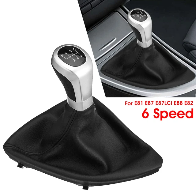 6 Speed Manual Gear Shift Knob Shifter Lever Boot Cover For-Bmw 1 Series E81  E87 E87Lci E88 E82 - AliExpress