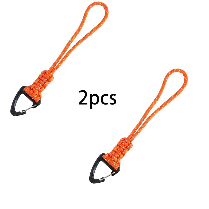 Paracord Schlüsselanhänger Lanyard Metall Dreieck Schnalle Outdoor Survival Camping Kunststoff Clip Hochfester Rucksack Hängender Karabiner – Detail 6