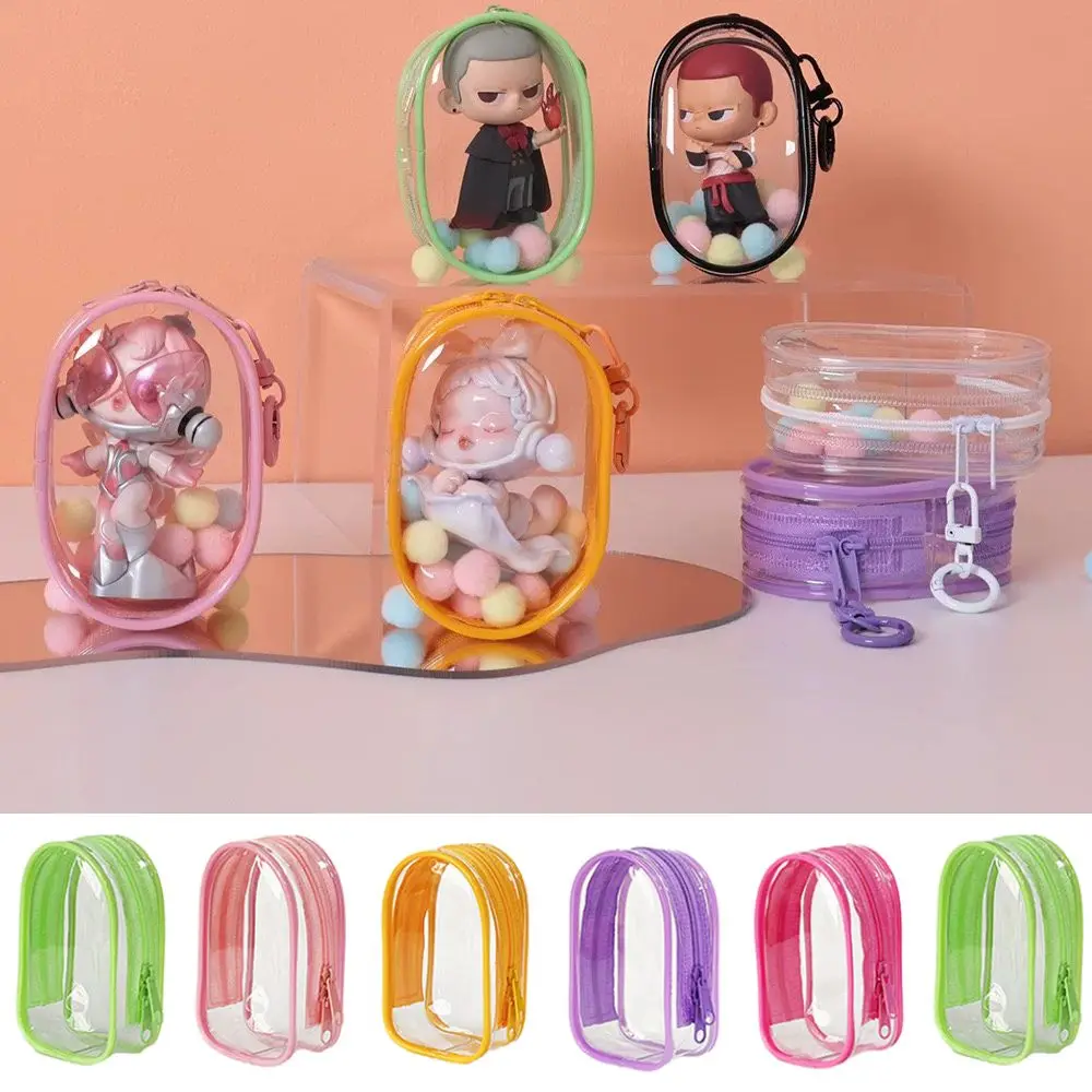 Hot PVC Trasparent Storage Bag Women Organizer Box Plush Doll Storage Bag Mystery Box Pouch Organizer With Double Zipper