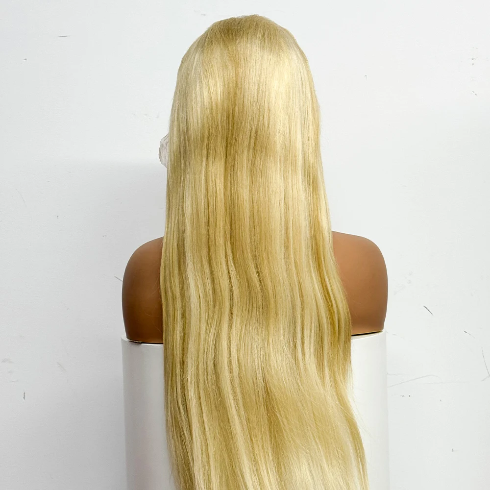 250% Straight Lace Front Human Hair Wig #613 Honey Blonde 13x4 Transparent Lace Frontal Human Hair Wig For Black Women
