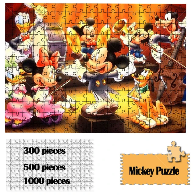 Disney Mickey Minnie Mouse Printed 300 Pieces Puzzle Hobbies Learning  Education Interesting Wooden Toys For Children Kids Gift - Puzzles -  AliExpress