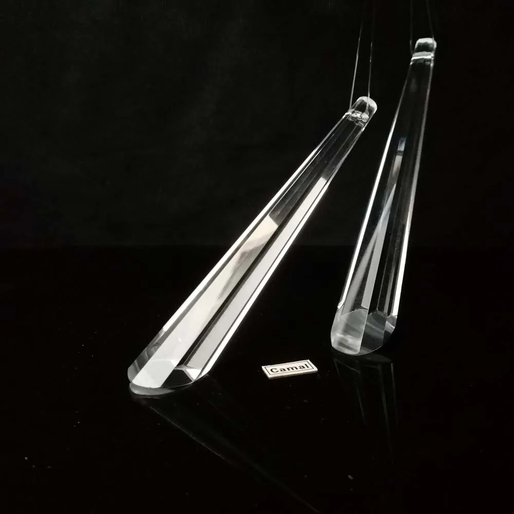 Camal 2Pcs 100mm Corbel Drop Icicle Crystal Glass Prisms Pendant Chandelier Lamp Lighting Parts Hanging Craft Supply Home Decor