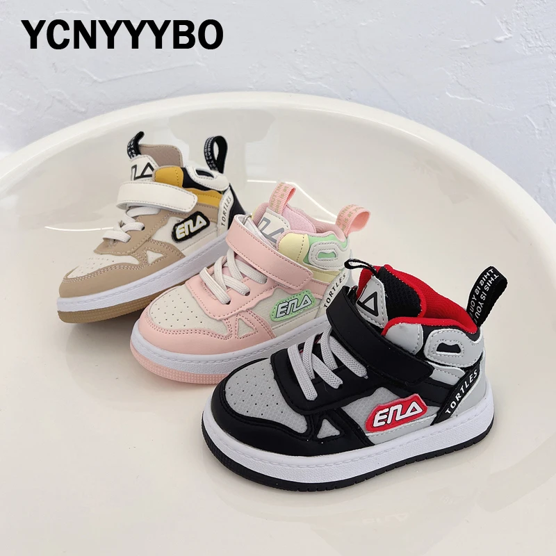 

New Toddler Casual Sneakers Children Brand High Top Shoes Baby Girls Sport Sneakers Boys Fashion Chunky Sneakers Trainers Autumn