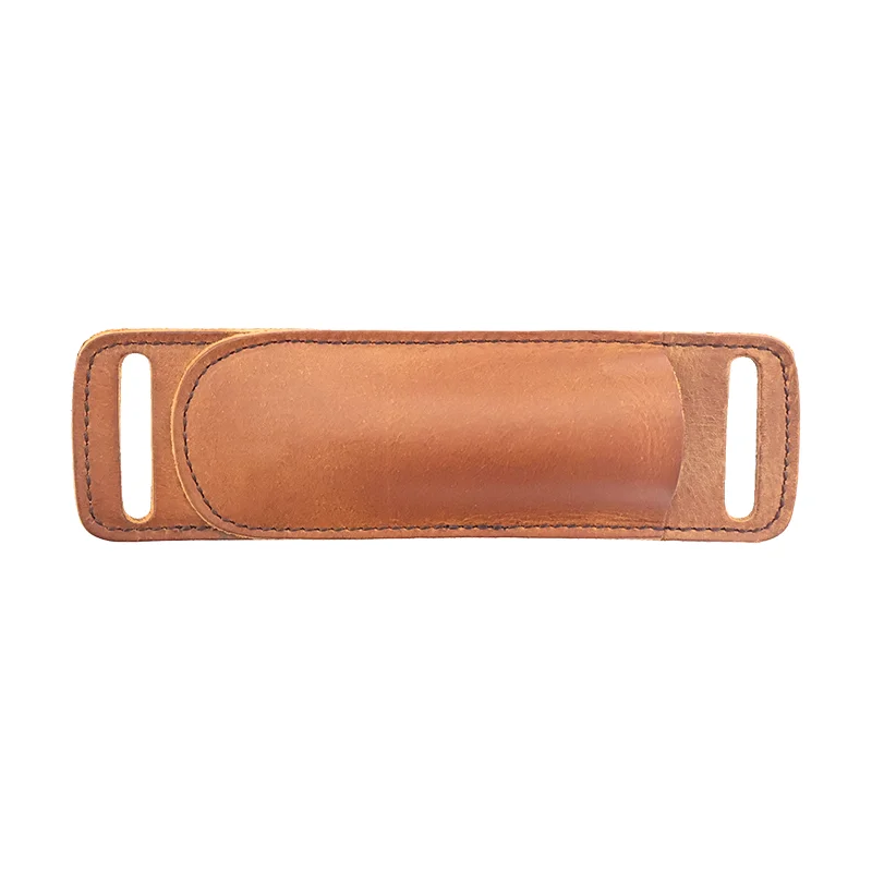 RIYAO Echtes Leder Klappmesser Mantel Taille Gürtel Messer Fall Outdoor Werkzeuge Lagerung Tasche Messer Rindsleder Schutzhülle Männer – Detail 6