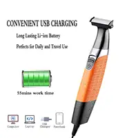 KEMEI Electric Shaver Professional Beard Trimmer Reciprocating Rubber Anti-skid Body Waterproof Rechargeable Shaver KM-1910 2
