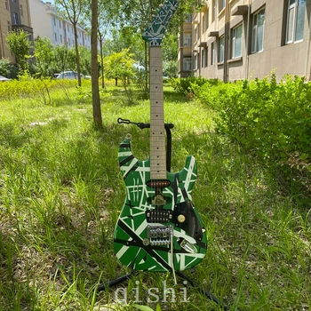 in stock 5150 Eddie Van Halen guitar Heavy Relic Electric Guitar real reflector green color very cool