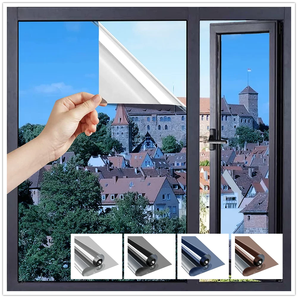 Great Choice Products One-Way Mirror Window Film Privacy Tint Sun Uv  Reflective Heat Control Home Use