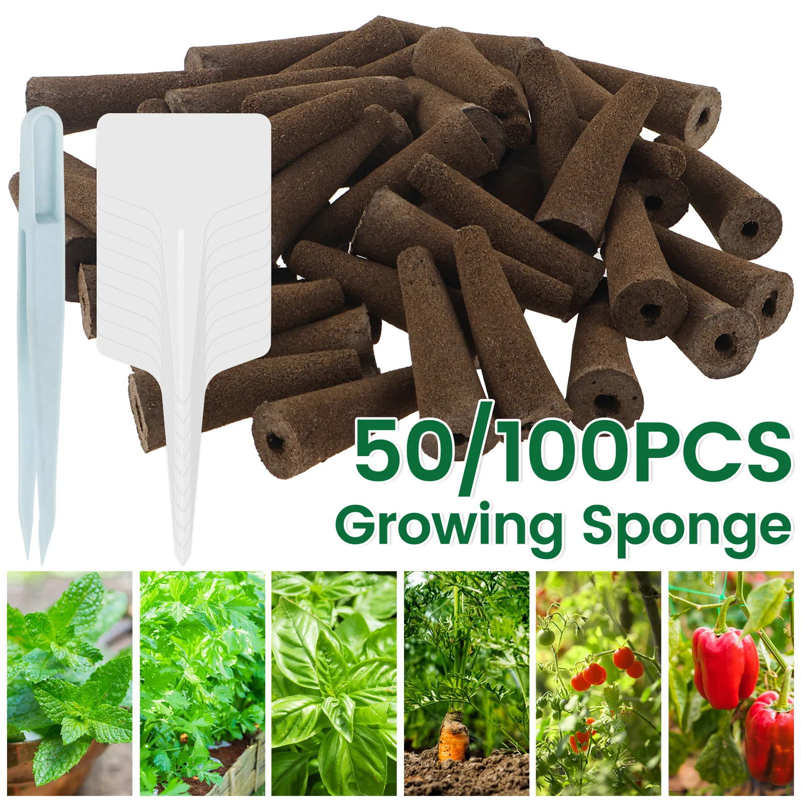 Biochar Cotton Seed Grow Sponges for Hydroponic Garden Planting
