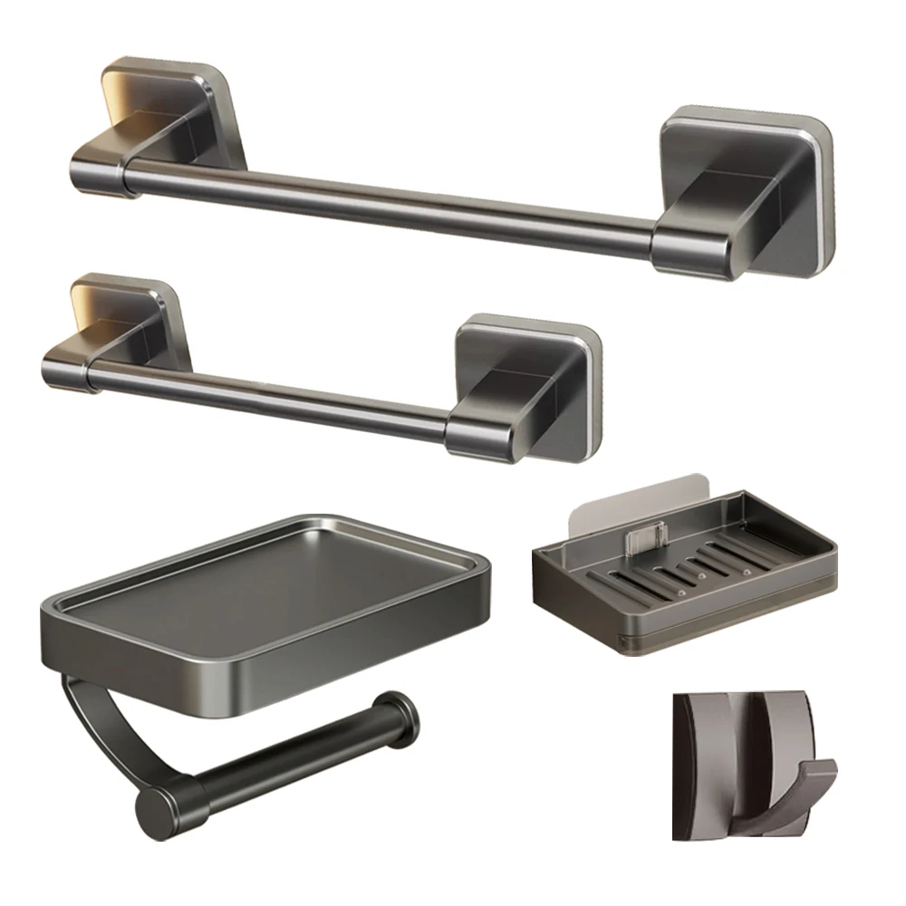 Bathroom Hardware Accessories Set 4 Piece Sets Towel Rack Toilet Paper Roll Rack Soap Dish Coat Hook DIY toilet paper holder bathroom hardware set bathroom hardware accessories
