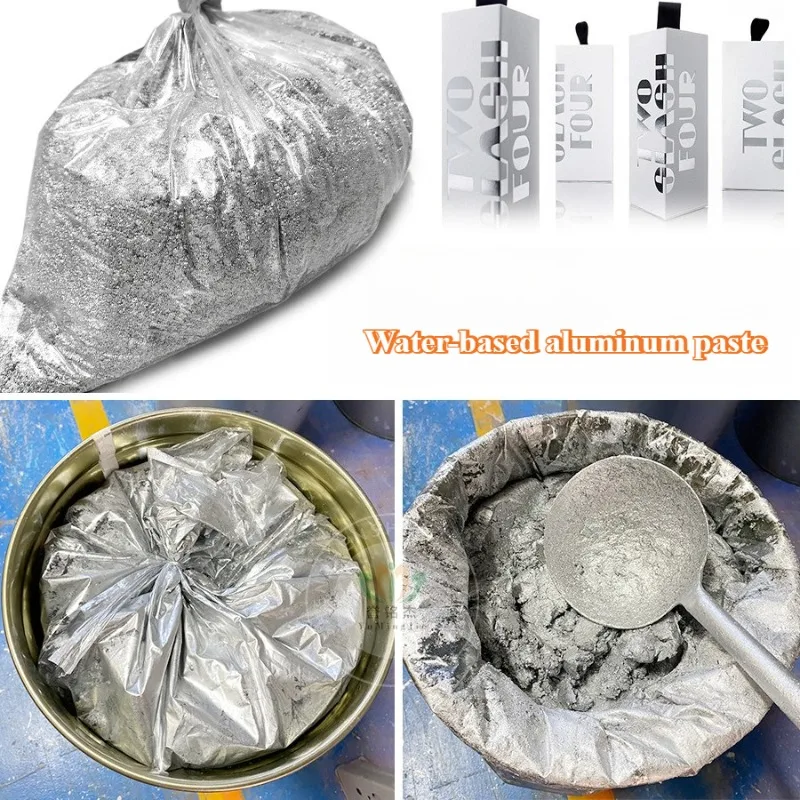 1kg-백 60μm 고광택 수성 알루미늄 실버 페이스트 인쇄 잉크 목재 페인트 의..