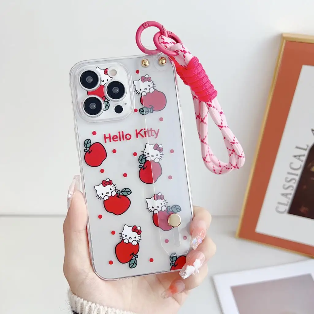 thumbnail image 1 of Funda de Hello Kitty con soporte para correa de muñeca para Motorola Moto, E13, E22, E40, 20, 30, E7Power Edge, 30, X30, 20 S, 40 Pro lite, 1 of 5