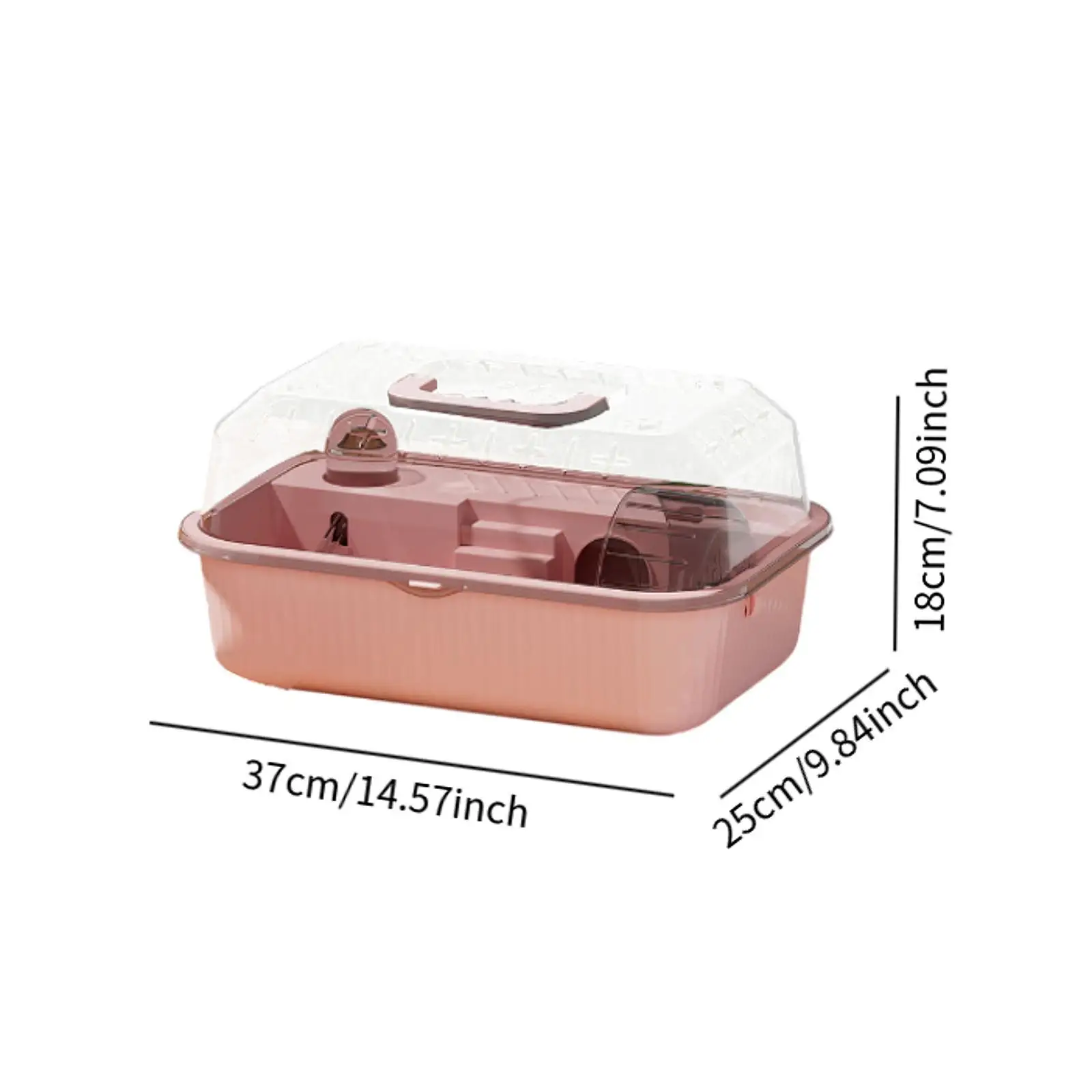 Small Animal Cage Hamster Home Habitat, Portable with Handle Design Pet House Pet Carrier for Rats Gerbil Mice Hedgehog