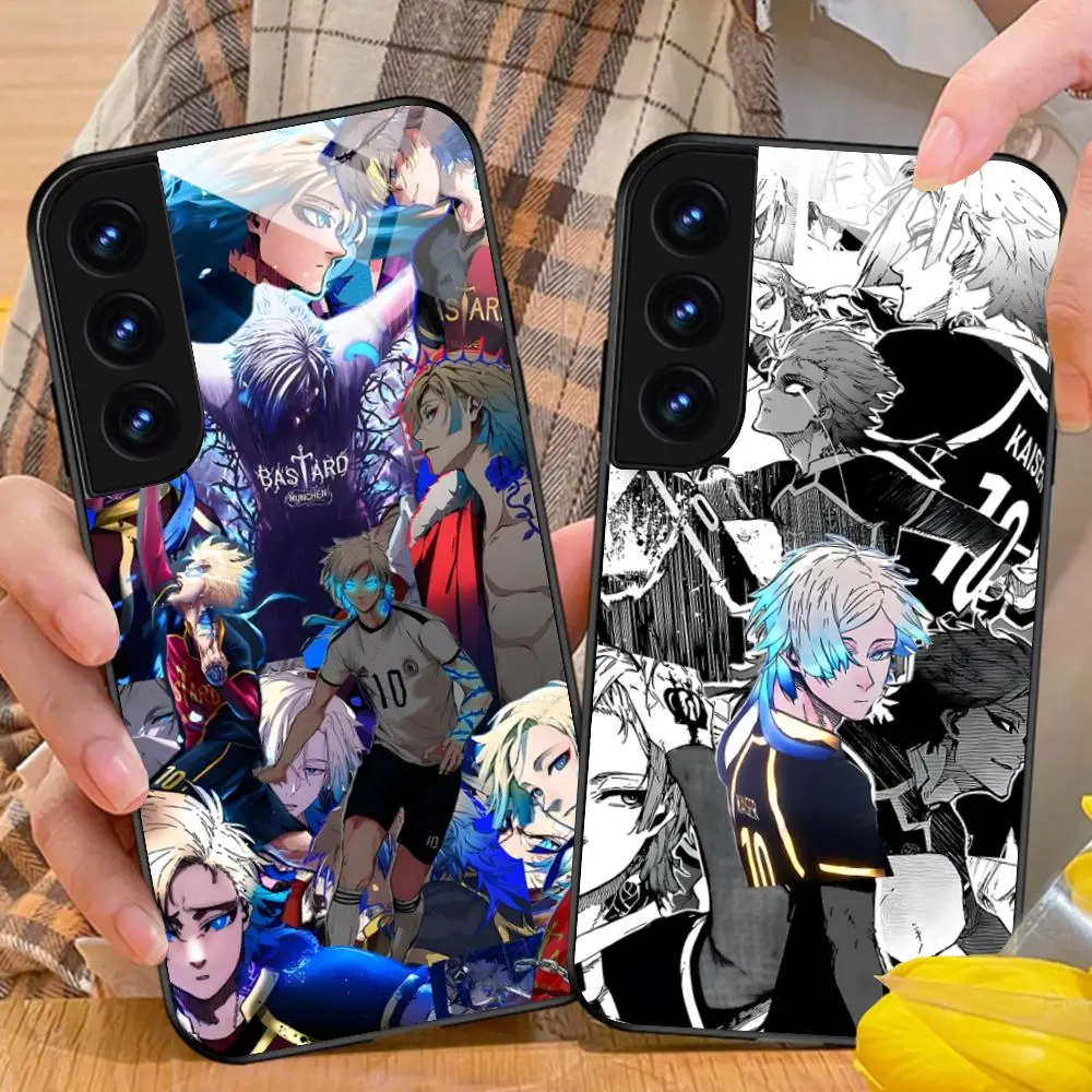 Luxury Colorful Glass Phone Case Featuring Blue Lock Michael Kaiser Design