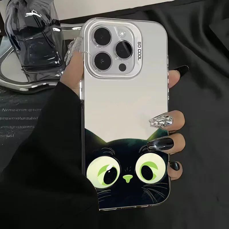 For Xiaomi 14T 13 13T 14 12T 12 Mi 13 11 Lite 5G Cases Cute Cartoon Black Cat Cover for Poco M6 X6 F5 X5 F6 Pro Shockproof Case — view 5