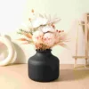 Modern Iron Flower Vase Matte Black Vase Home Decor Large Black Vase Metal Flower Pot Office Plant Holder Bouquet Vase 6