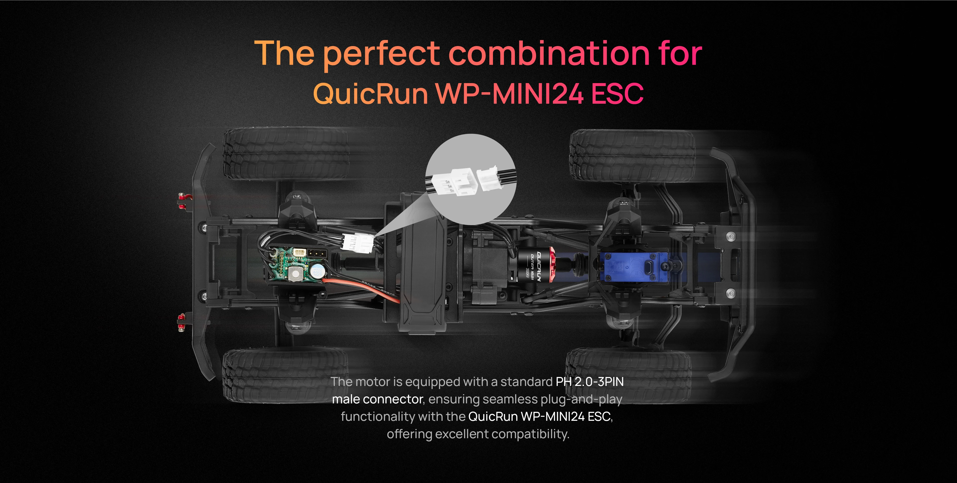 Hobbywing QuicRun Outer 1621 SL Sensorloser Brushless Motor 3500KV 2-3S Geeignet für 1:24 RC Auto Crawler Upgrade Zubehör – Detail 3