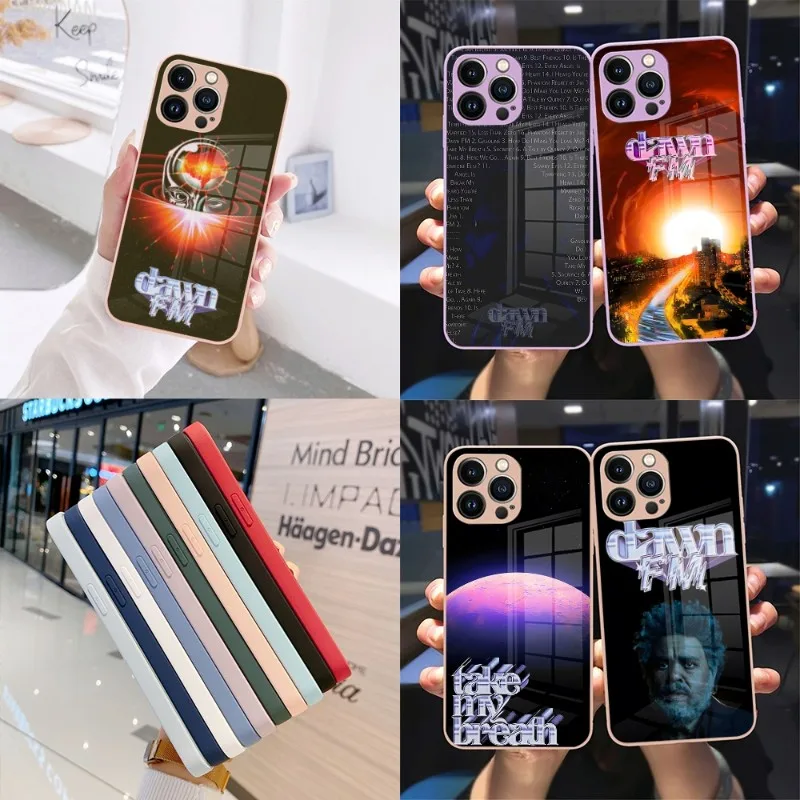 The Weeknd New Album Dawn Fm Custodia Per Telefono Sandy Pink Glass Per Iphone 13 14 12 11 Pro Xs Max Plus Mini X Xr 8 7 6S Se2020 Cover