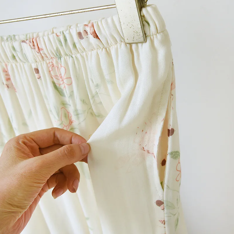 Neue Pyjamas Frau Baumwolle Nachtwäsche Set Lose Beiläufige Hause Tragen Kleidung Drucken Vintage Nachtwäsche Pijama Weibliche Schlafen Nachthemd – Detail 16