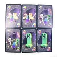 بيع جديد MINECRAFT World Home Entertainment المحمولة الكلاسيكية UNO سوليتير Uno النحاس ورقة أرواق لعب اللعب هدايا عيد الميلاد 4