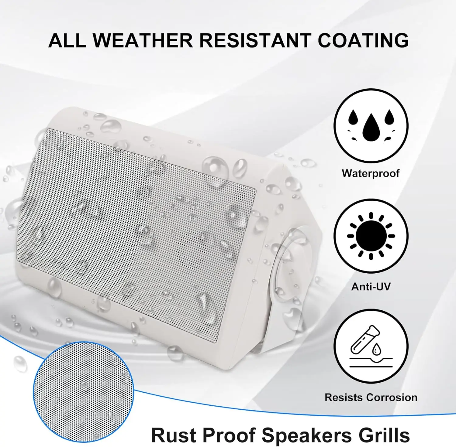 Herdio 2 قطعة مكبرات صوت داخلية خارجية سلبية مقاس...