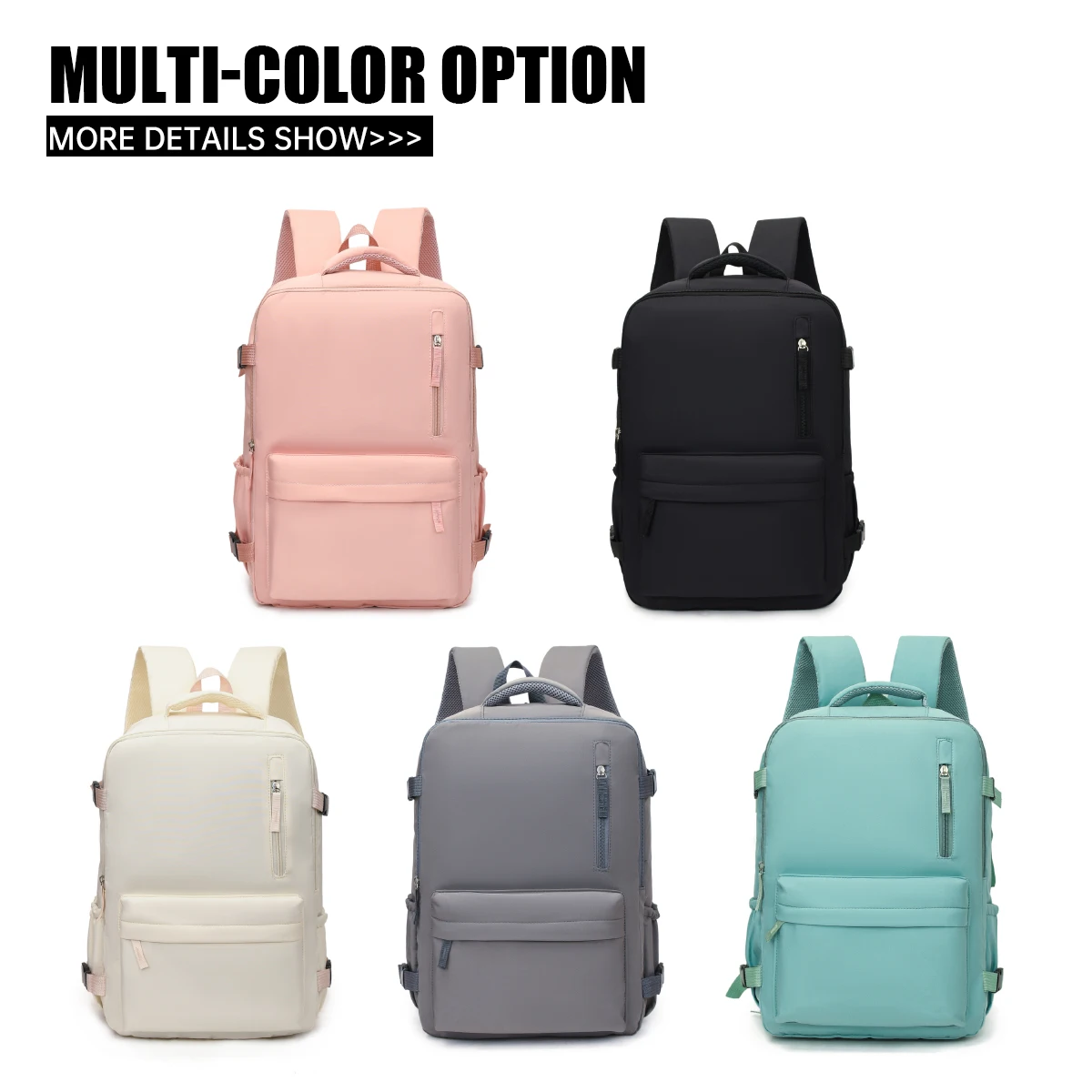 Solid Color Large-Capacity Waterproof Backpack for Men, Lightweight and Burden-Reducing School Bag for Junior High School, High School, and College Students, Travel Backpack for Women, Trendy
