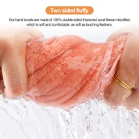 Bowknot Coral Velvet Hand Towel For Bathroom Kitchen Microfiber Soft Hanging Loops Quick Dry Absorbent Cloths Home Terry Towels 3
