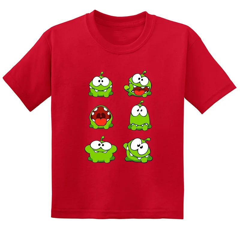 Hot Game Cut The Rope Om Nom Frog Funny Kids T shirt Cartoon Baby Boys Girls Cute Clothes Summer Casual Children Cotton T-Shirts 5