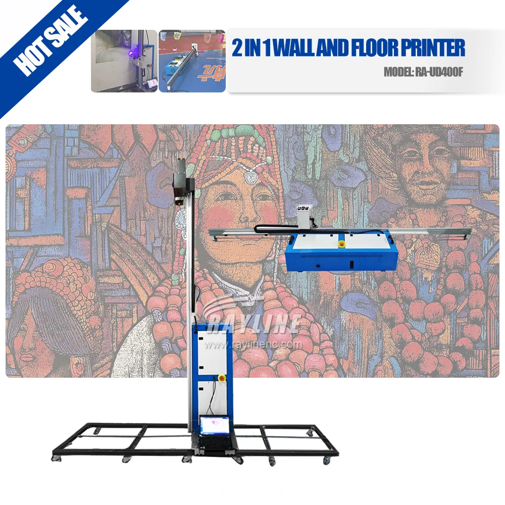 

DIY Intelligent 2 IN 1 Wall&Floor Printer Direct To Wall Painting Machine 3D Effect UV Mural Vertical Wall Printer