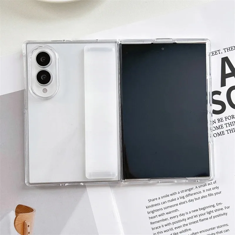 Luxury Matte Ultra Thin Folding Phone Case with Silicone Wristband - Shockproof Cover