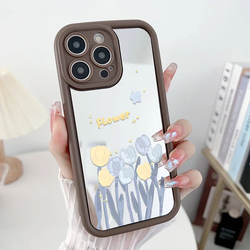 Elegant Floral Mirror Phone Case