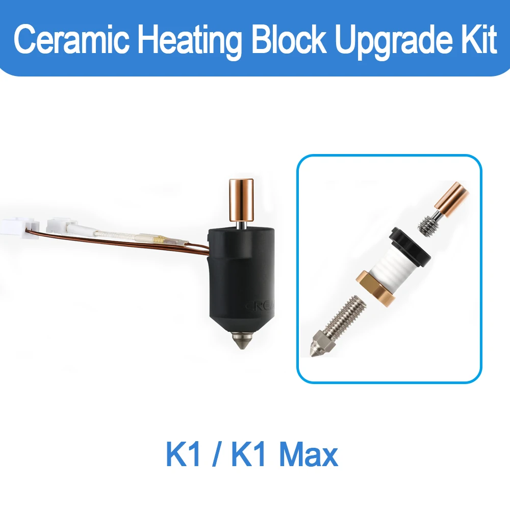  Creality K1 Hotend Replacement Ceramic Heater Block Kit Extruder  Hot End,300°C High Temperature,Powerful 60W Heating Ring,High Flow  Printing,High Thermal Conductivity for Creality K1 Max 3D Printer :  Industrial & Scientific